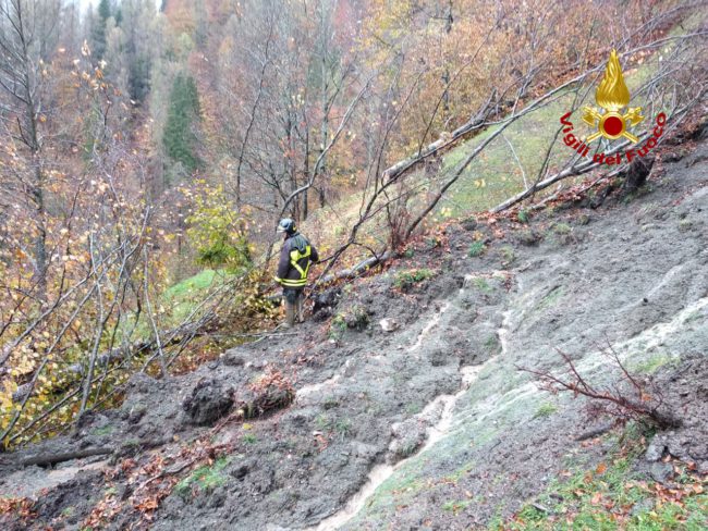 Frane e smottamenti a Cortina e nella valle Agordina