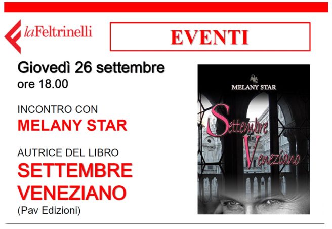 Settembre veneziano approda al megastore Feltrinelli