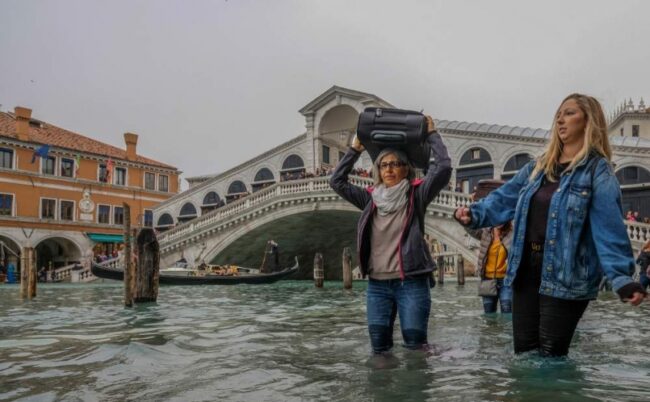 Acqua alta a Venezia allerta da venerdì 8 novembre