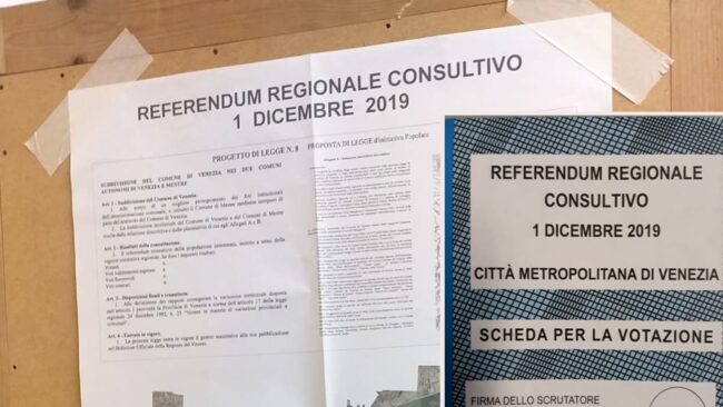 Referendum separazione di Venezia e Mestre affluenza ore 12