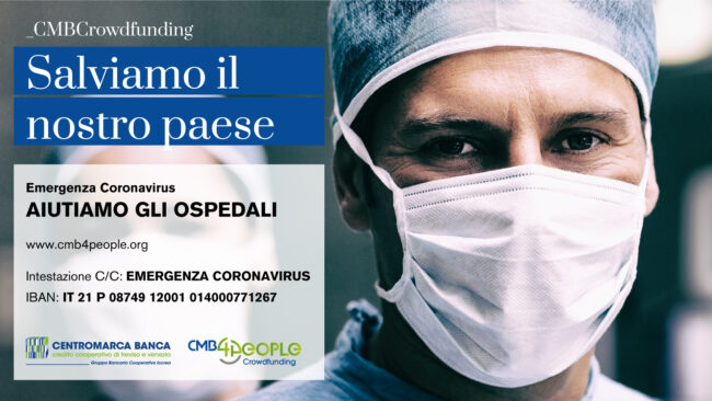 Coronavirus: crowdfunding per aiutare le terapie intensive