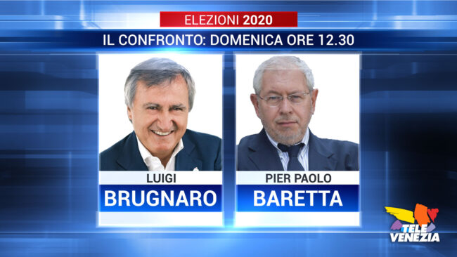 Confronto Brugnaro - Baretta in diretta su Televenezia - Televenezia