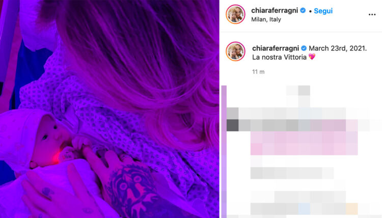 È nata Vittoria, secondogenita di Chiara Ferragni e Fedez