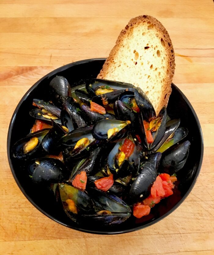 cozze allo zafferano