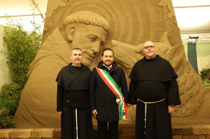 Jesolo Sand Nativit con dedica a San Francesco